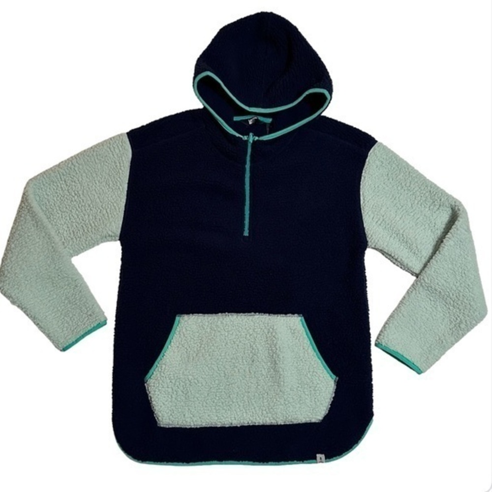 Lands’ End 1/4 Zip Up Sherpa‎ Hoodie Size Small